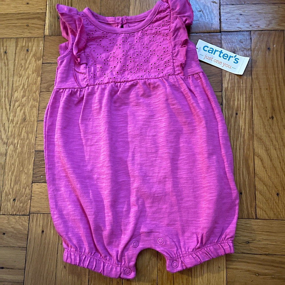 Pink short sleeve/ shorts onesie